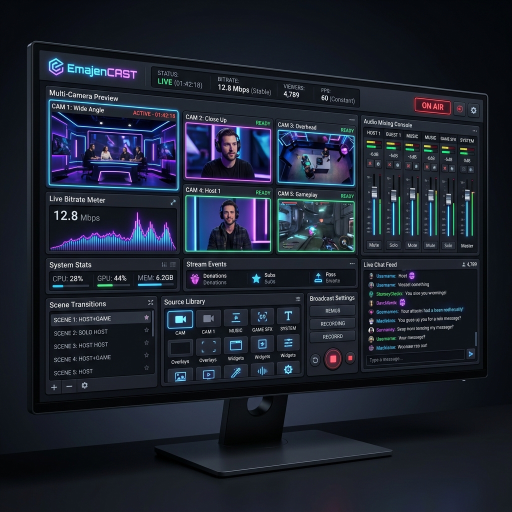 EmajenCAST Studio Dashboard